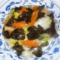 木クラゲと野菜の炒め
